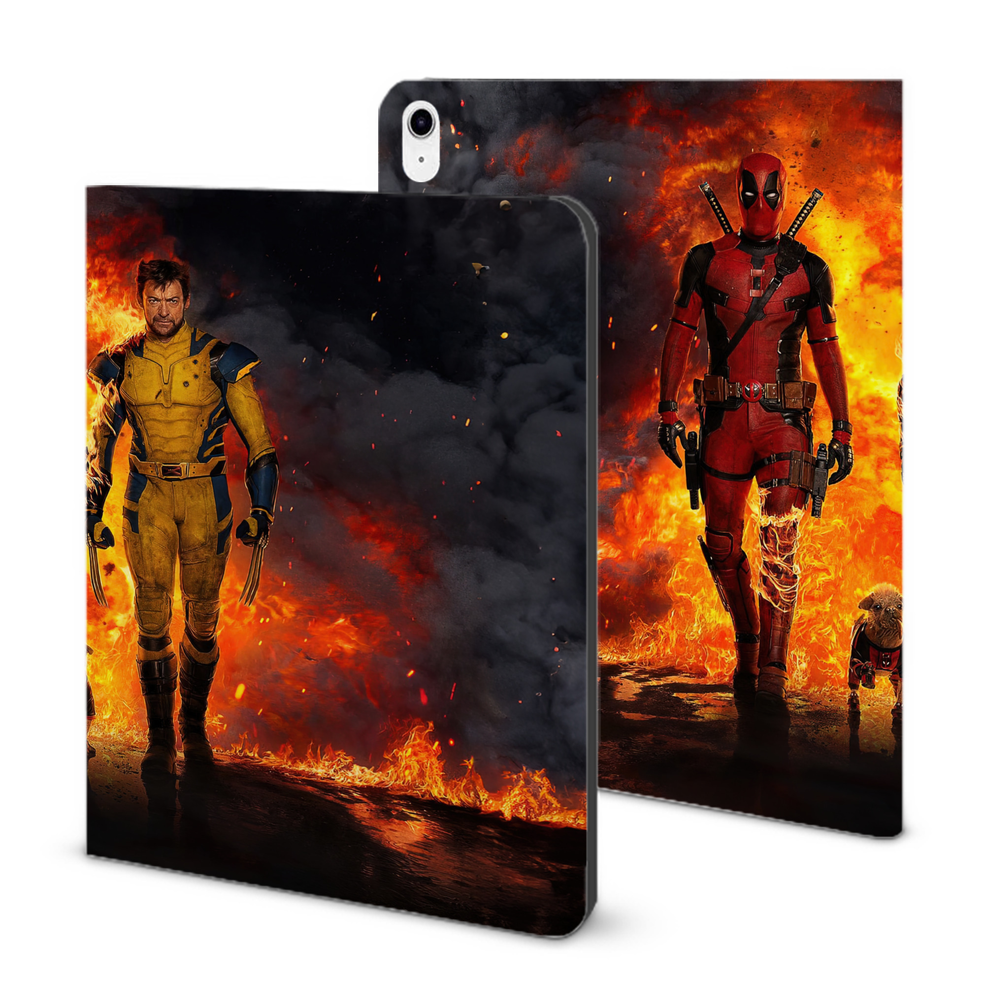 （画像用） Deadpool デッドプール IPad ケース ブック型 PUレザー TPU 耐衝撃 軽量 薄型 ペン収納なし 全面保護 IPad 各モデル対応